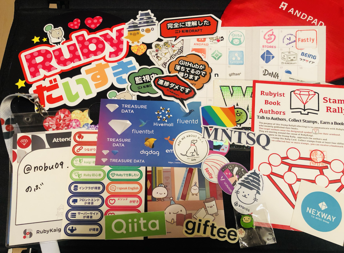 "たくさんのノベルティ"