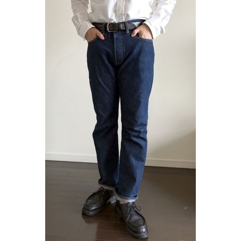 リーバイス501 裾のスタイリング / シングル履き、1インチ折り返し