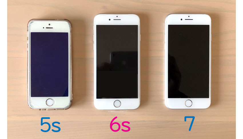 アイフォン6s、前機種の5sと後継機の7