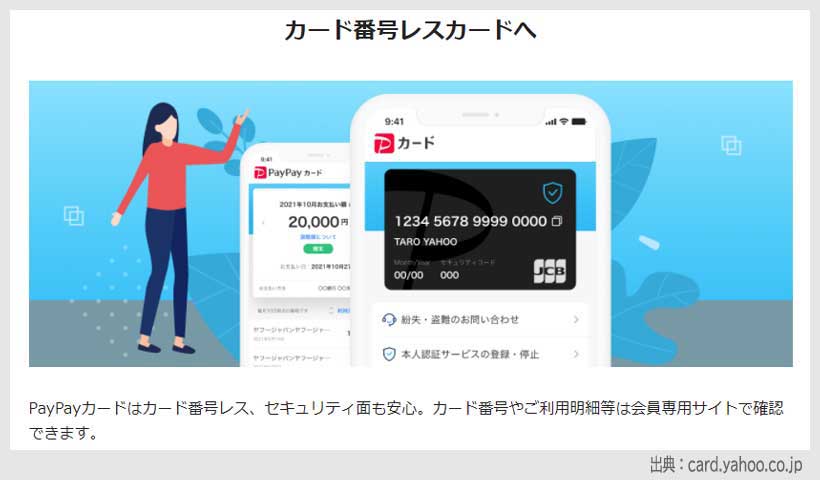 カード番号レスカードへ