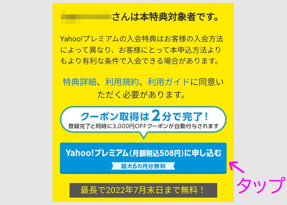 ②最大6ヶ月無料+3000円分のクーポンのオファー(超PayPay祭向き)4