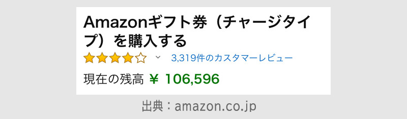 ステップ３：Amazonギフト券にチャージする5