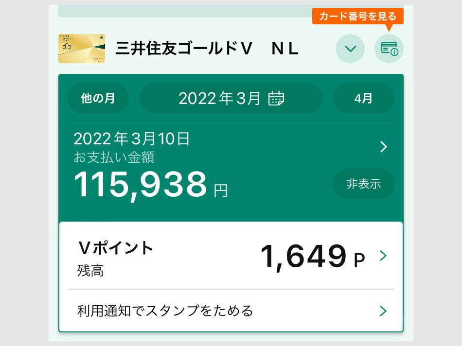 三井住友カードゴールドNL 100万円修行レポート 3月 明細