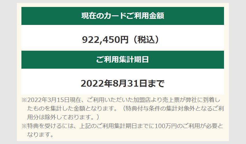三井住友カードから達成状況のメール1