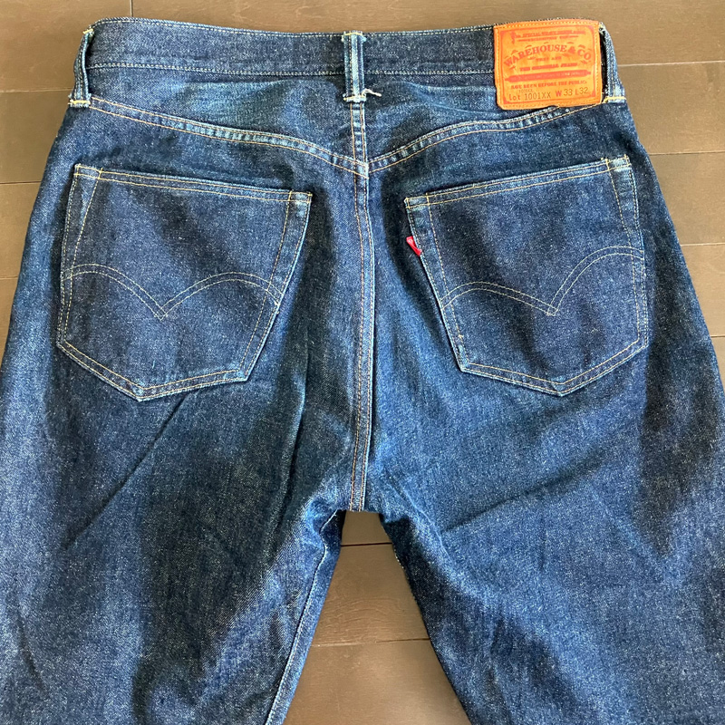 【とも】ウエアハウス 1001XX サンプル級のエイジング デッドストックブルーの色落ち・エイジング / ウエアハウス DSB