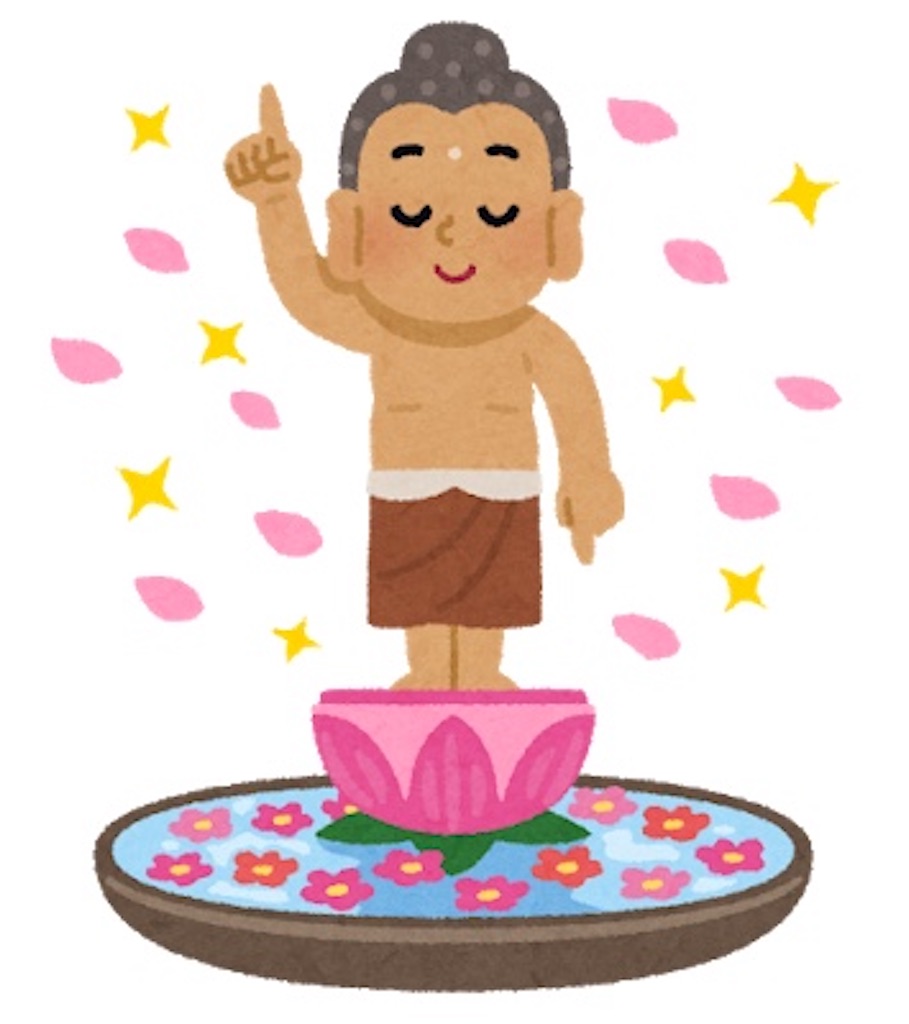 ほほえむ仏様のイラスト