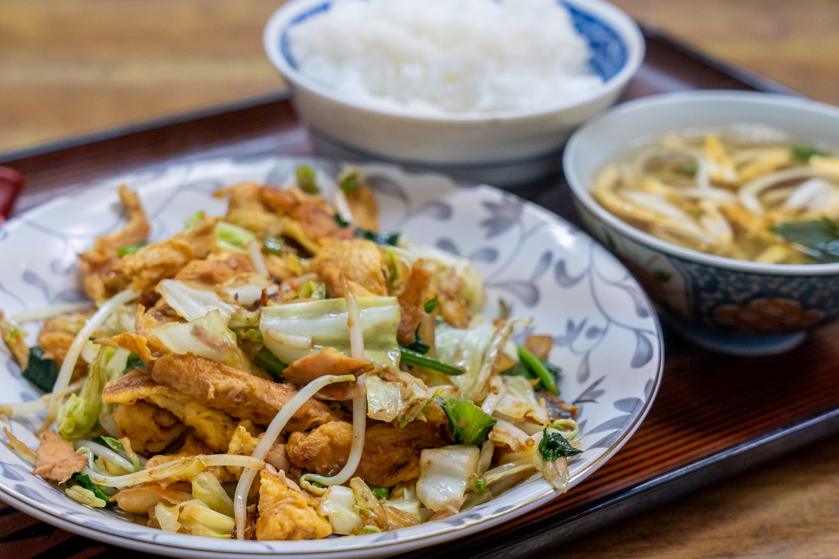 食堂ミルク フーチャンプルー定食