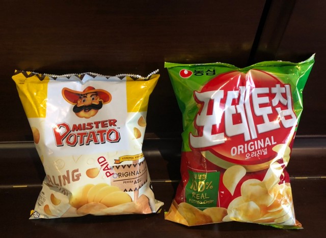 ミスターポテト オリジナルと農心ポテトチップを同時に食べてみた 暮らしの記録 マレーシアから日本