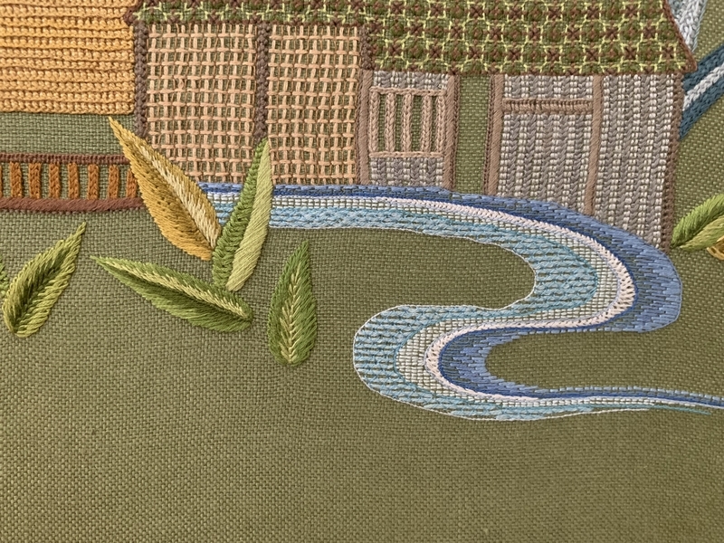 刺繍の風炉先屏風 - 日がな一日 手仕事