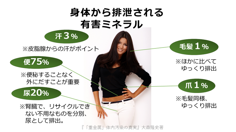 有害ミネラルの蓄積を防ぎ、追い出す