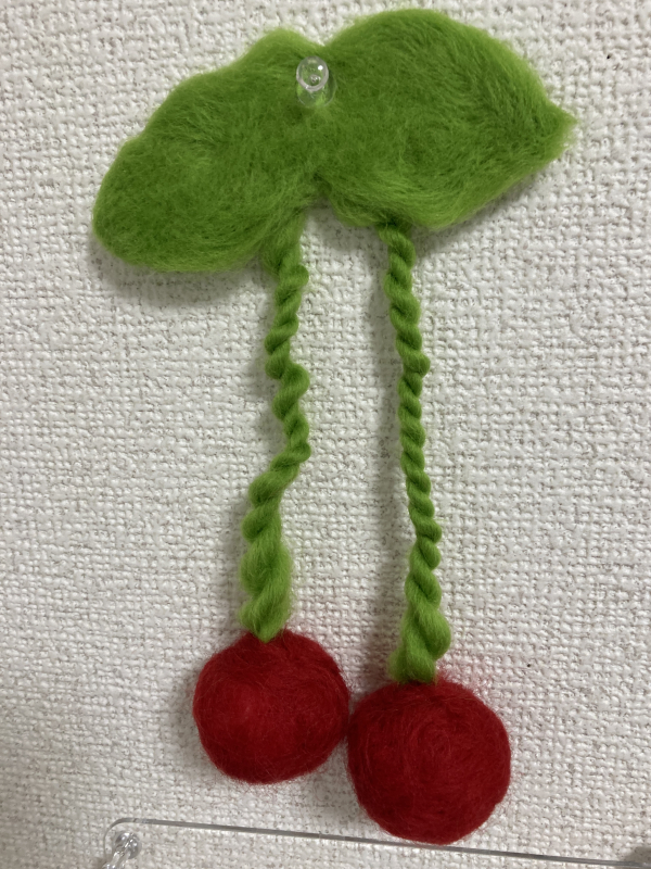 羊毛フェルトでさくらんぼを作りました - Wish Tail