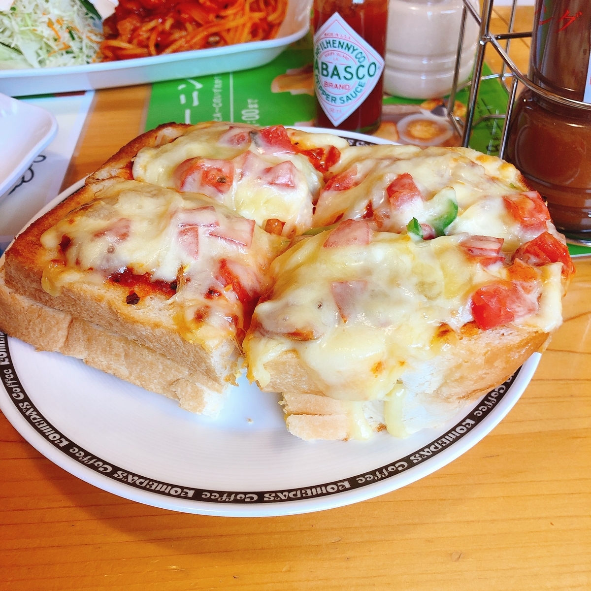 コメダ珈琲でランチ ５５の手習い