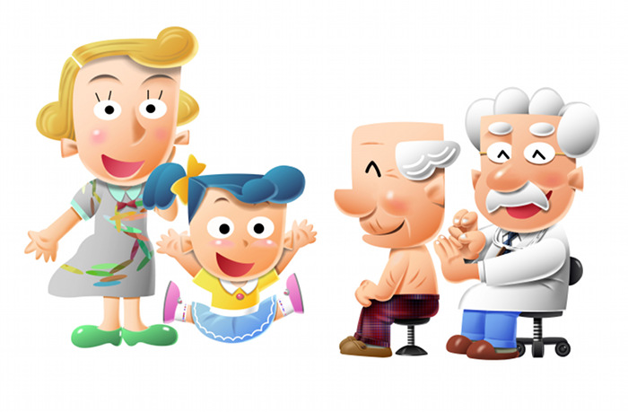 お年寄り健康診断 イラスト Non Illust Box