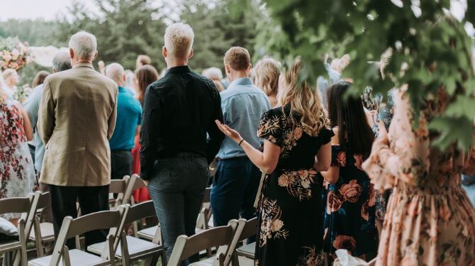 結婚式のゲスト写真