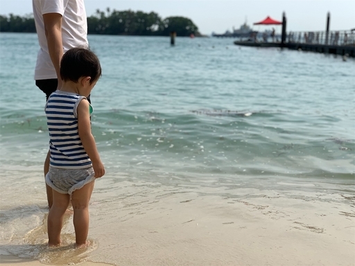 セントーサ島のビーチ