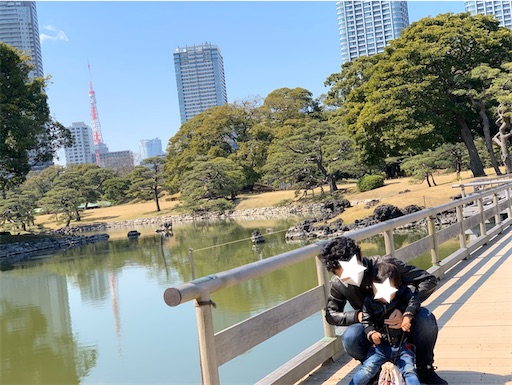 浜離宮庭園から臨む東京タワー