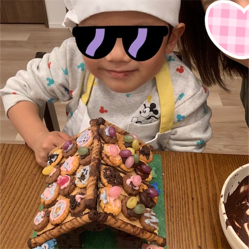 ブルボン「プチクマのお菓子のおうち」4歳の息子と作ってみました