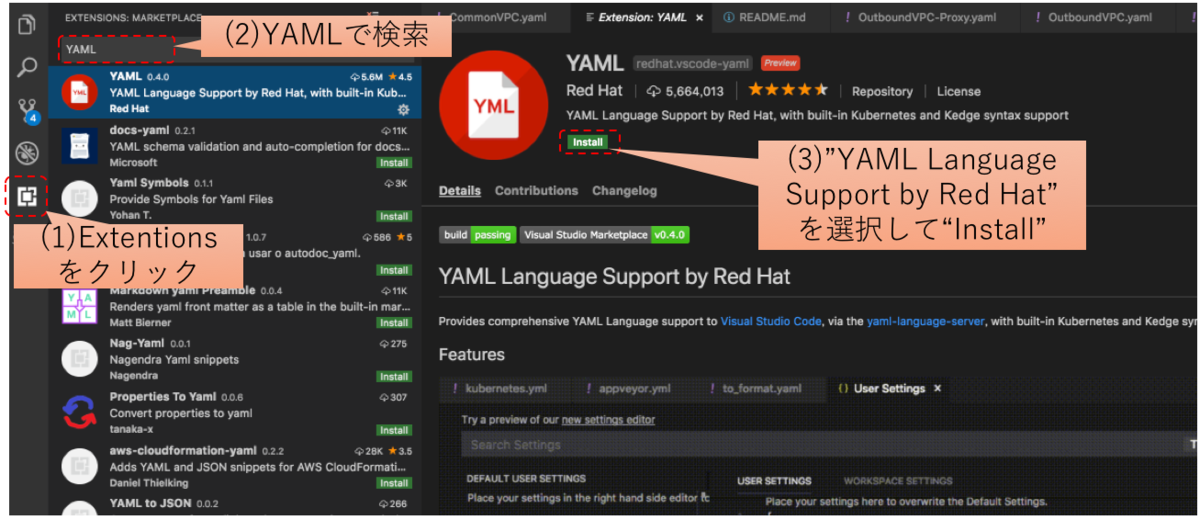 Vscodeでaws Cloudformation Yaml を作成する環境を整備する のぴぴのメモ