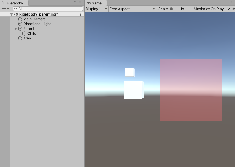 Unity 子オブジェクトにrigidbodyをアタッチして親オブジェクトを移動させたときの動作 のりかつおの備忘録ブログ