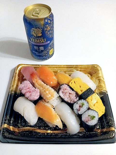 10月1日 寝落ちスーパーパック寿司飲酒。 - のたりといきたい。