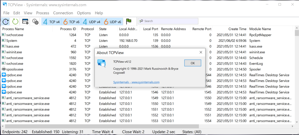 Tcpview Process Explorer Process Explorer v16.42 / TCPView v4.12 - 脳脂肪のパクリメモ