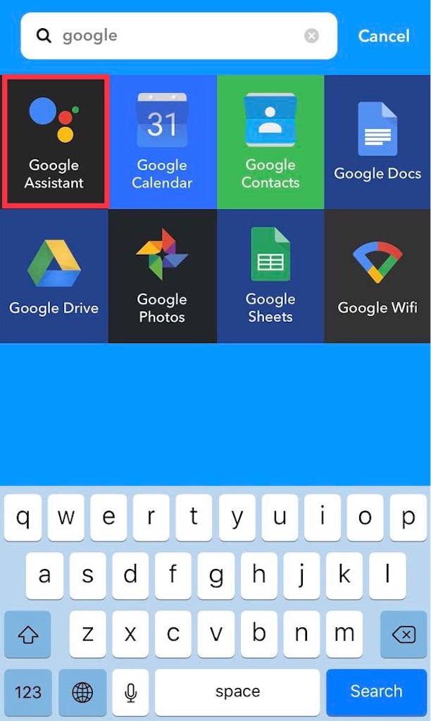 Google Asistance検索