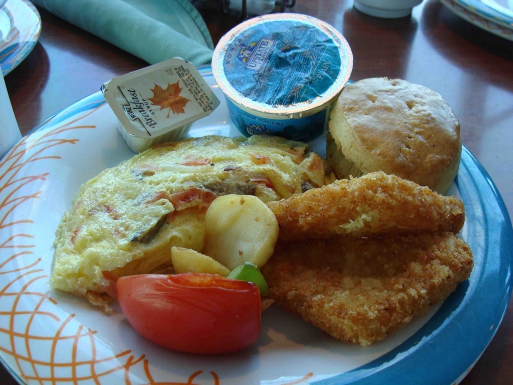 クルーズ船での朝食ビュッフェ