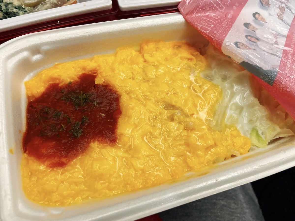 JAL　機内食　オムレツ