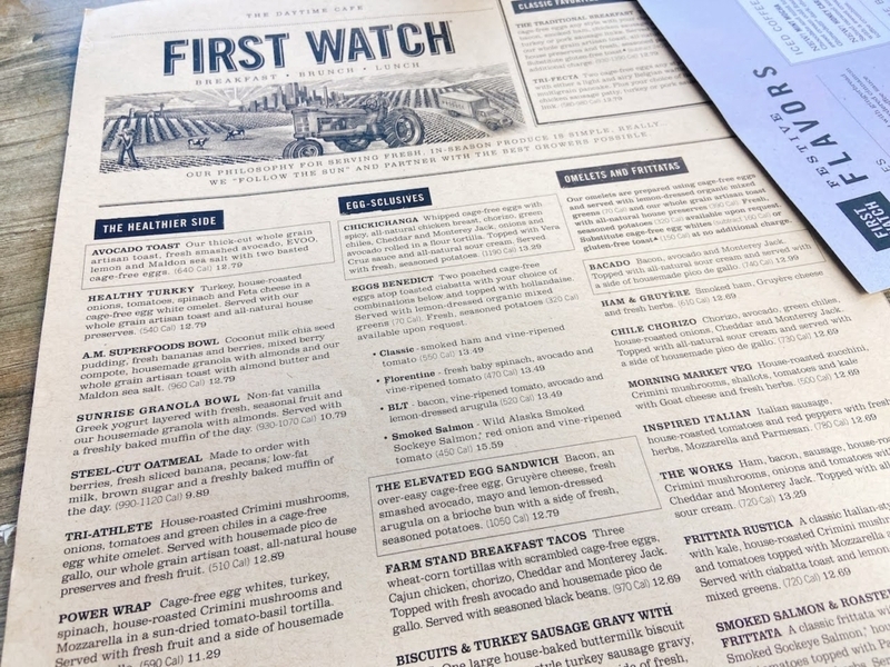 First Watchメニュー
