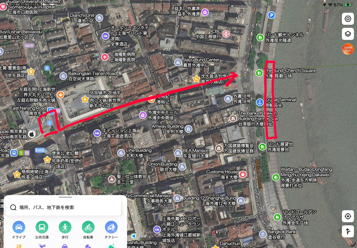 向かい方を示している