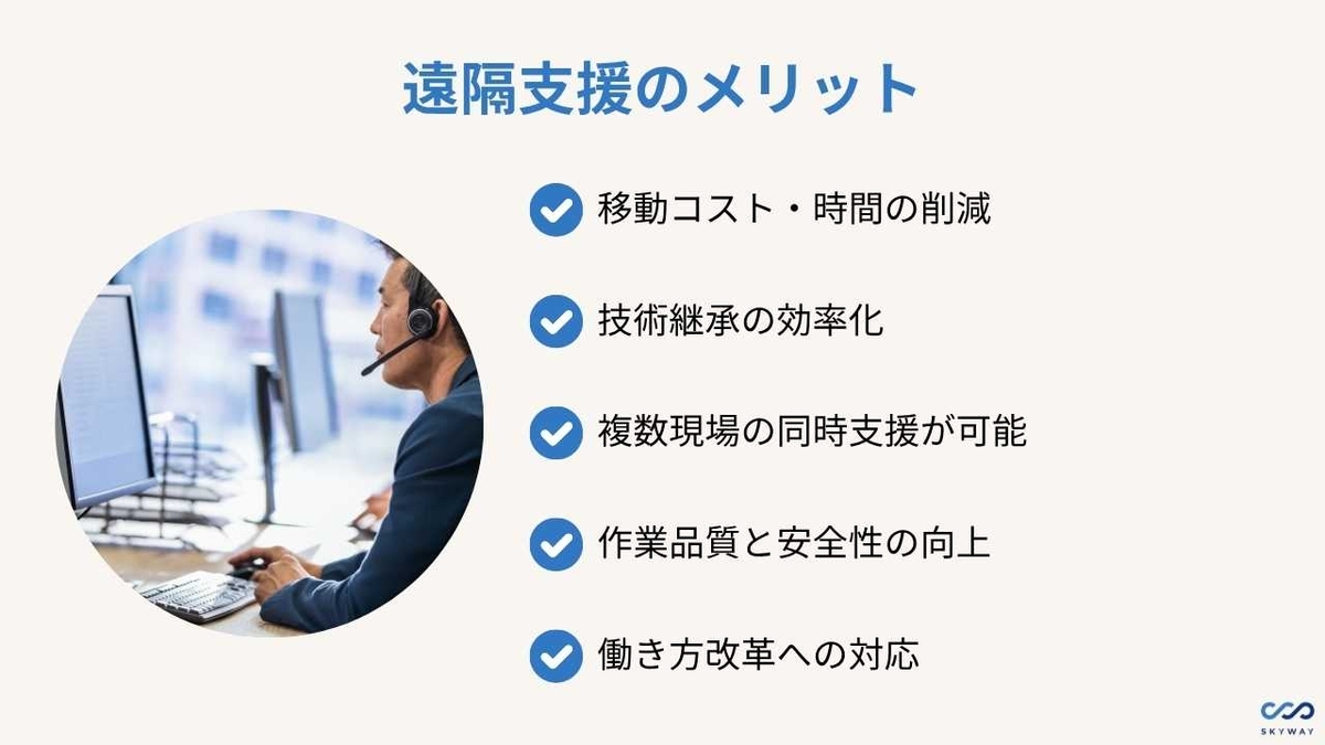 遠隔支援 メリット