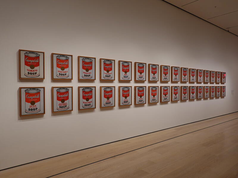 ニューヨーク近代美術館蔵 Andy Warhol『キャンベルのスープ缶』の写真