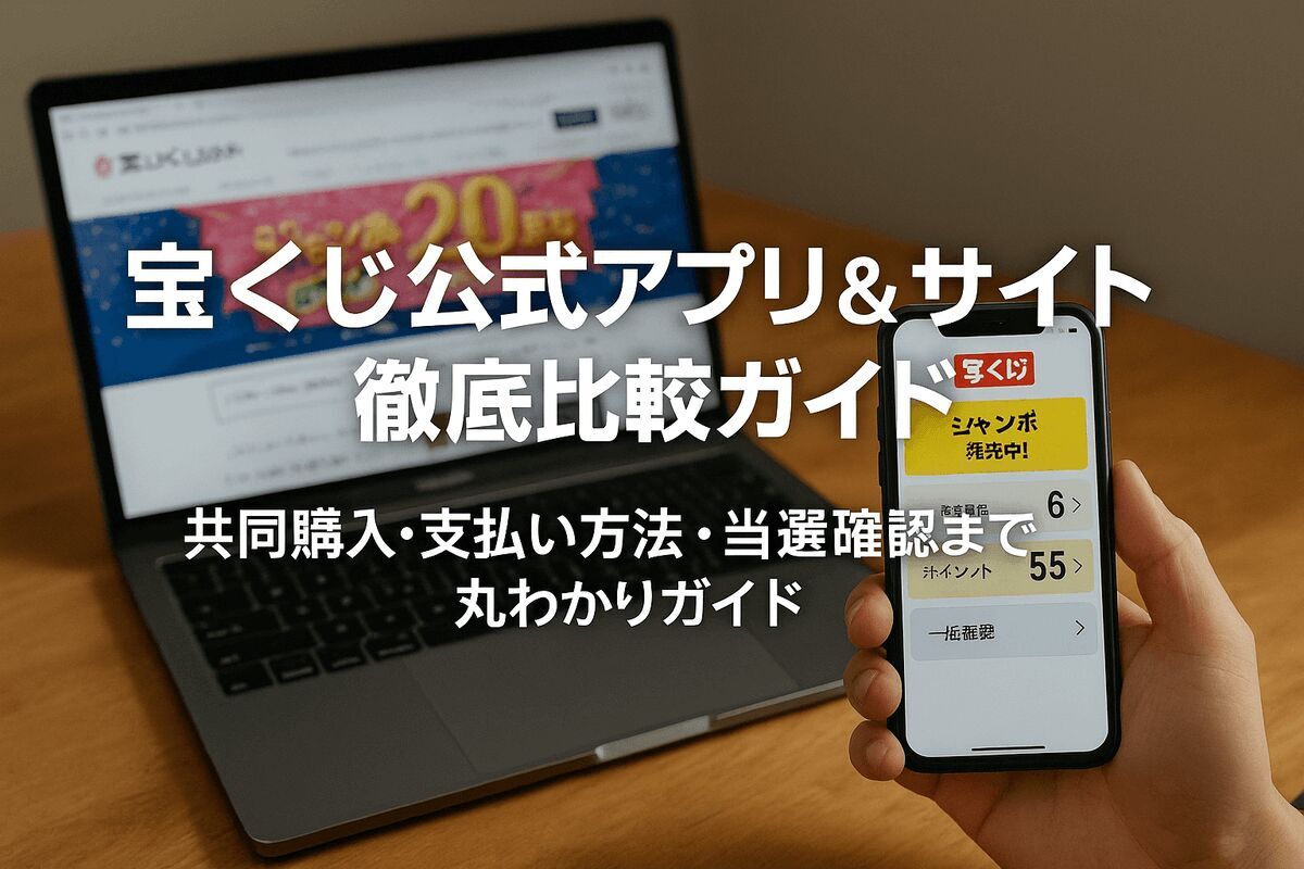 宝くじ公式アプリと公式サイト徹底比較ガイド！共同購入・支払い方法・当選確認まで丸わかりガイド