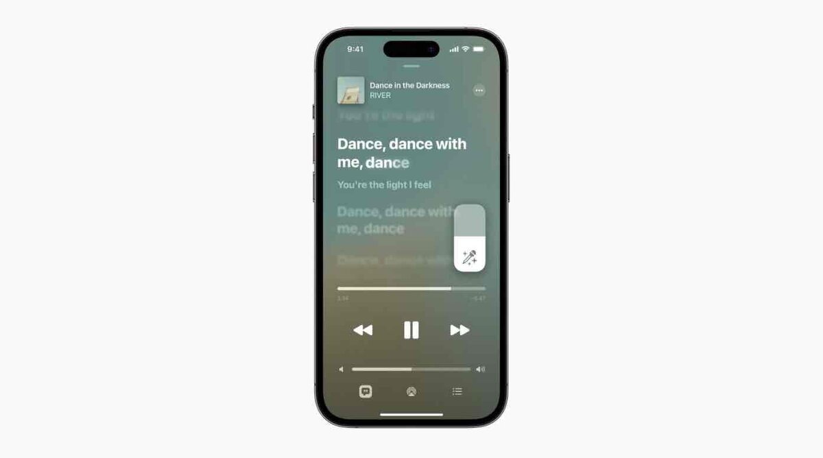 iOS 26.2でApple Musicの歌詞をオフライン表示しているiPhoneの画面イメージ