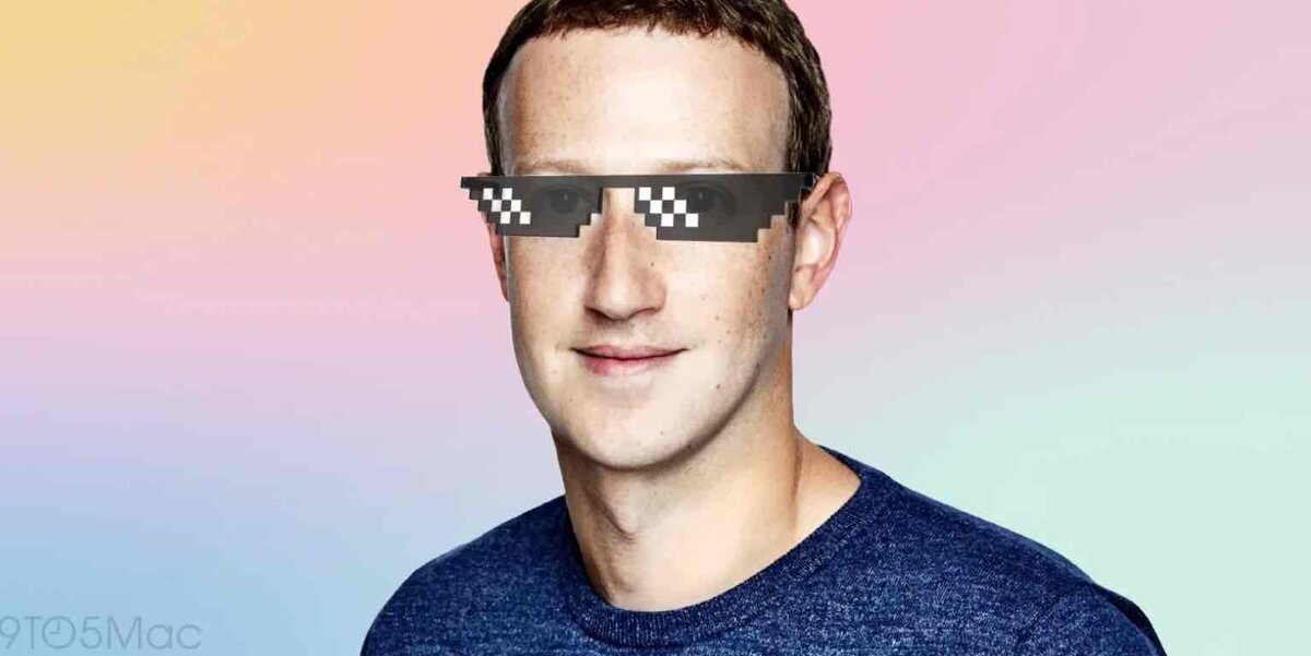ピクセル調のサングラスをかけた男性のポートレート写真