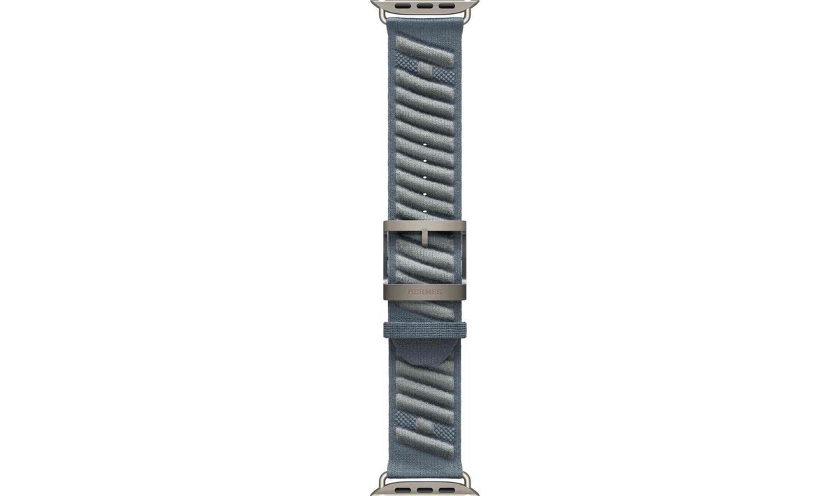 Apple Watch Hermès - 49mmケース用アンメール（ブルー・グリ/ブルー・グラシエ）