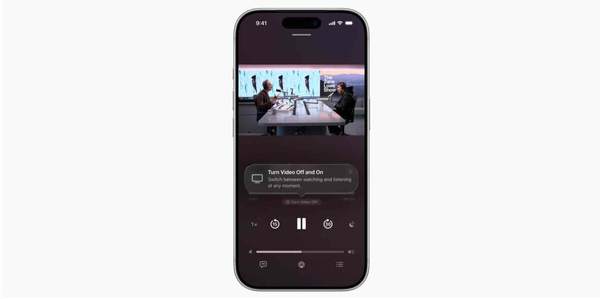 iOS26.4のApple Podcasts新機能｜ビデオと音声をシームレスに切り替える再生画面