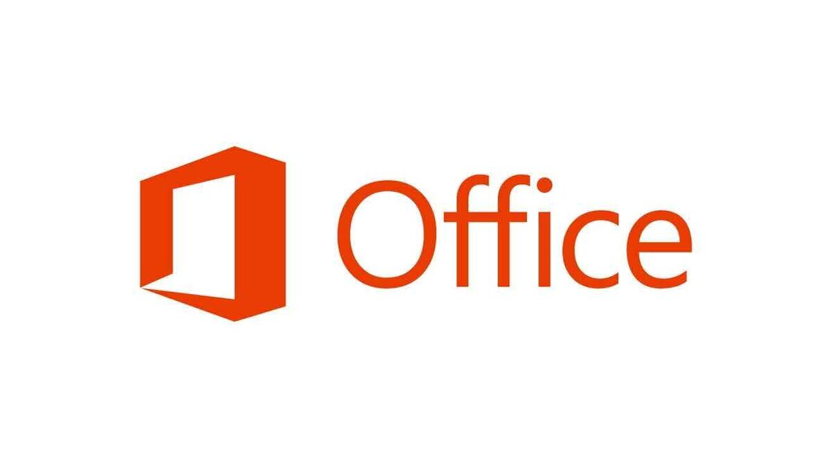 Microsoft Officeのオレンジ色のロゴと「Office」の文字が白背景に表示されている画像