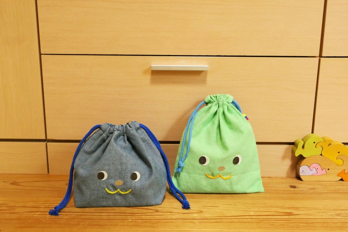 入学入園グッズ　お弁当袋　くまさん クマさん 給食袋とお弁当入れ プレゼント用 - 家庭科的生活Ⅱ