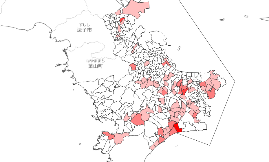 横須賀市で15歳未満の人口が多い地区