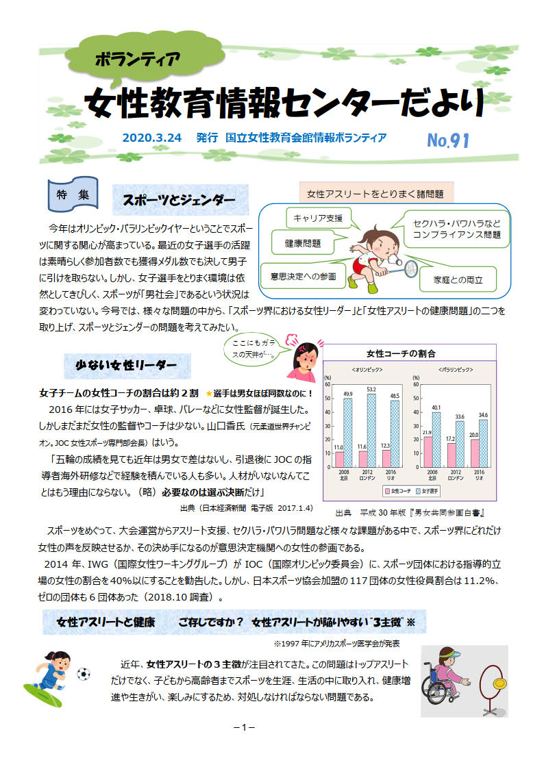 Women's information center letter 91 March, 2020 The official blog