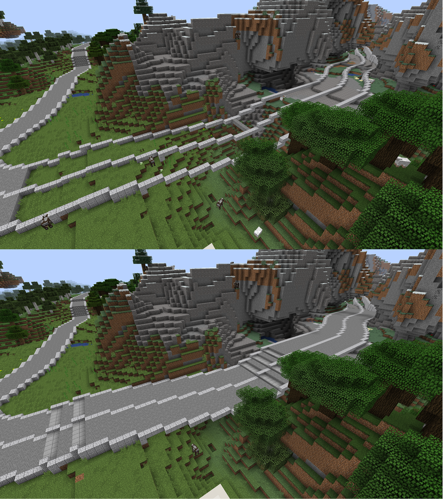 Minecraft バイパス道路をつくる Minecraft街発展にっき