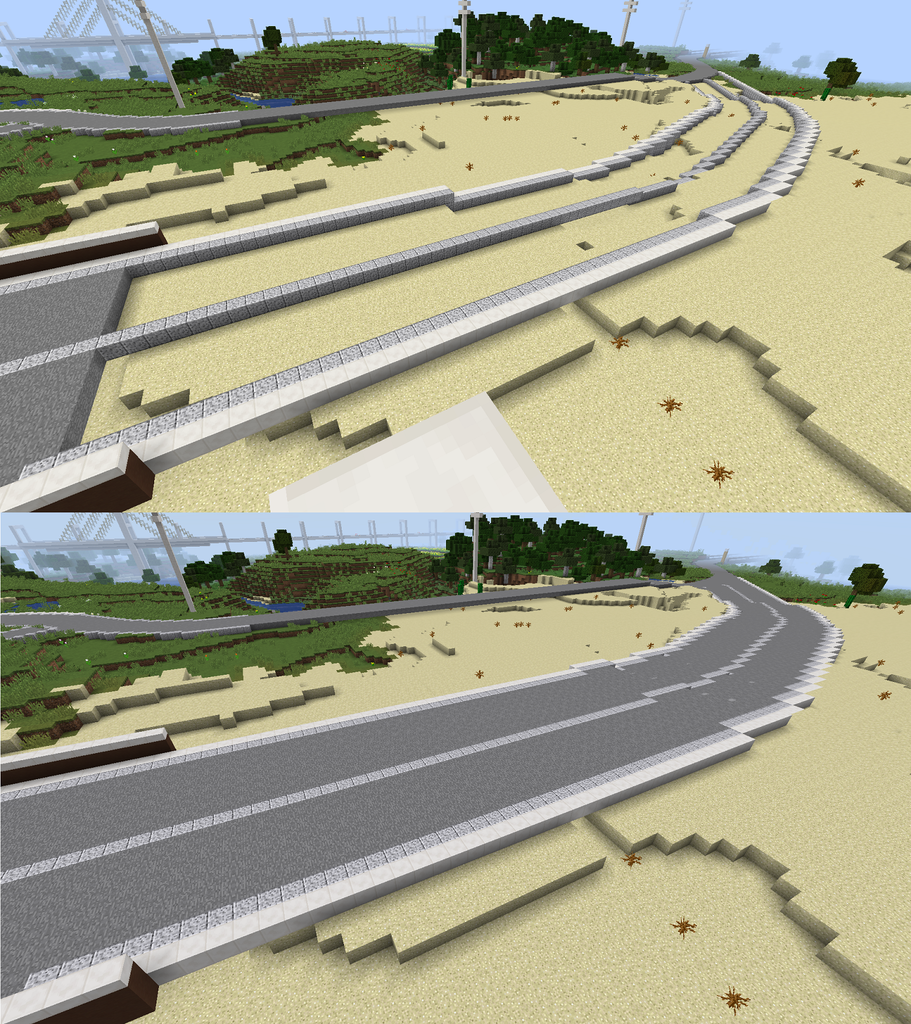 Minecraft バイパス道路をつくる Minecraft街発展にっき