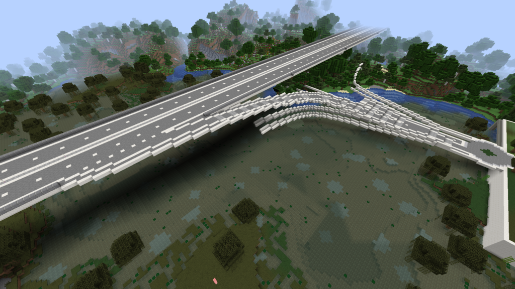 Minecraft インターチェンジを作る コンパクトな街を作るよ18 Minecraft街発展にっき