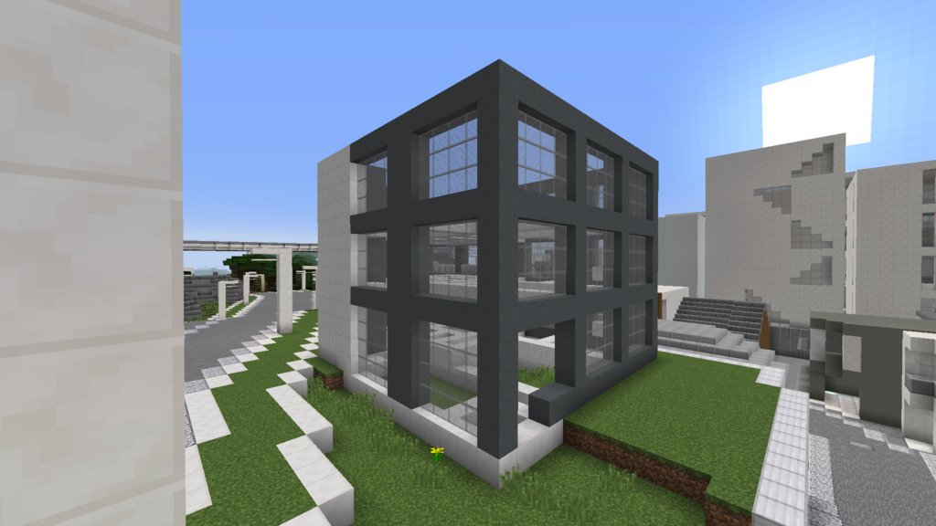 Minecraft 低層マンションをつくる 外装編 Minecraft街発展にっき