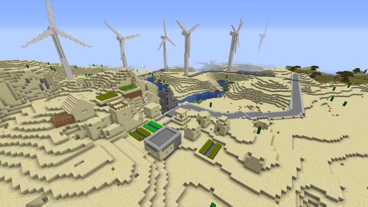 Minecraft モダンな教会を建てる 砂漠の村をリメイクするよ1 Minecraft街発展にっき