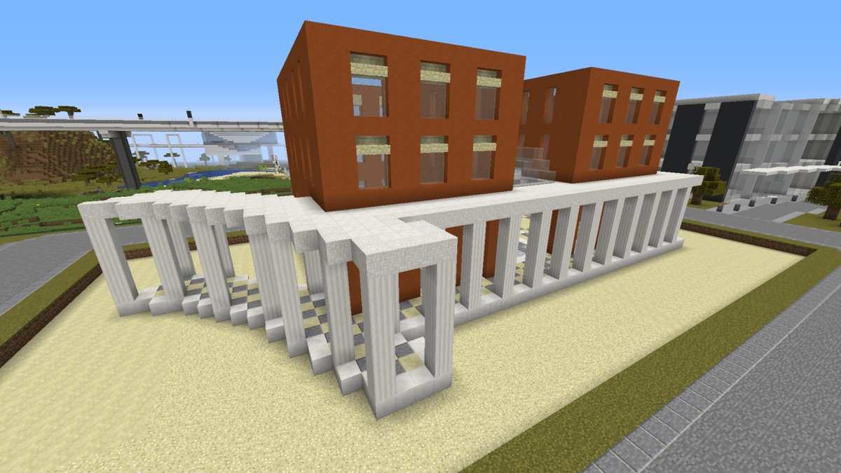 西洋建築風のオフィスを建てる Minecraft Minecraft街発展にっき