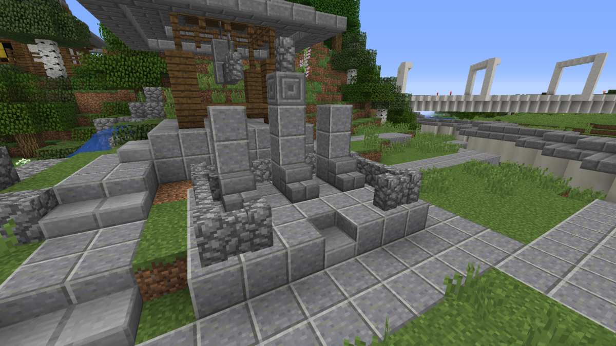 鐘楼と墓地と仏堂を作る マインクラフト Minecraft街発展にっき