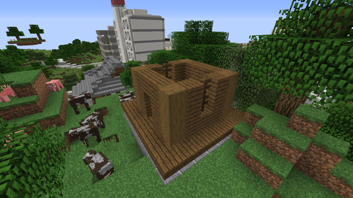 鐘楼と墓地と仏堂を作る マインクラフト Minecraft街発展にっき