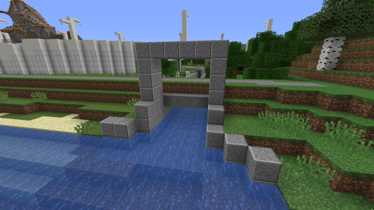 水門を作る Minecraft街発展にっき